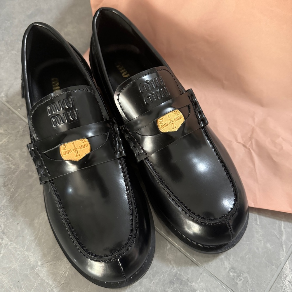 Miu Miu Black Loafers